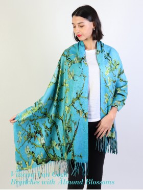 Oil Painting Design Fashion Scarf W/ Fringes